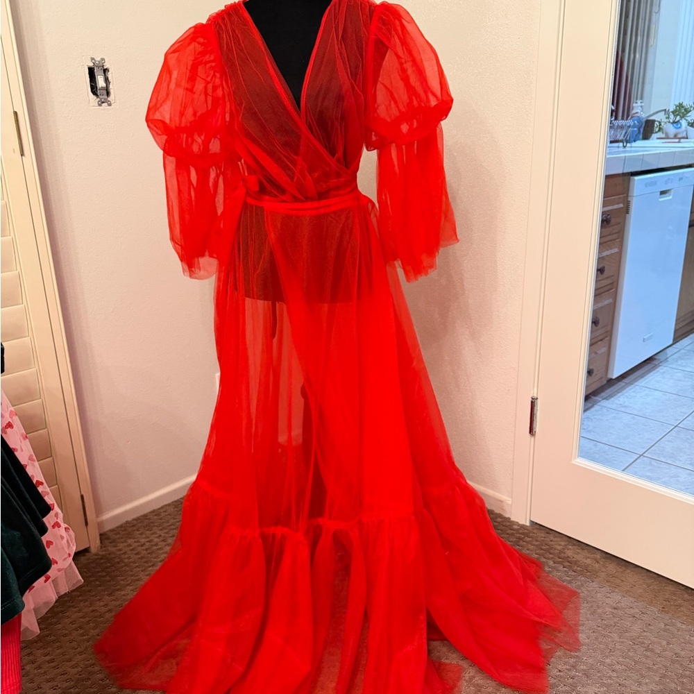TIMELESS TEMPTRESS TULLE ROBE DRESS - Picture 15 of 16